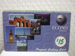 Econo Phone 15 $ 2 Scans Used Rare - [2] Prepaid & Refill Cards