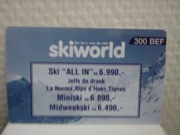 Sratch & Phone Skiworld Carton Used Rare - Cartes GSM, Recharges & Prépayées