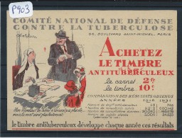 FRANCE  CARNET VIGNETTE ANTI TUBERCULEUX   CHOCOLAT SUCHARD LUXE - Blokken & Postzegelboekjes