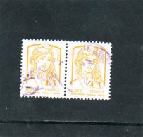 FRANCE    2 Timbres Se Tenant  0,01 €      2013      Y&T: 4763    Marianne De Ciappa-Kawena     Oblitérés - 2013-2018 Marianne Of Ciappa-Kawena