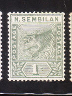 Malaya Negri Sembilan 1891-94 Tiger 1c Mint - Negri Sembilan