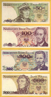 POLOGNE - Lot De 4 Billets De 50, 100, 200 Et 500 Zlotych.  Pick: 142c, 143c, 144c Et 145c. NEUF - Pologne