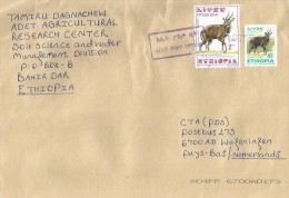 Ethiopia 2005 Adet Postal Agency Bushbuck Antilope Cover - Ethiopie