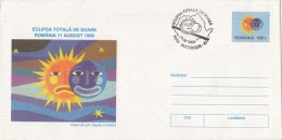Delcampe - 793FM- ASTROLOGY, TOTAL SOLAR ECLIPSE, COVER STATIONERY, 1999, ROMANIA - Astrologie