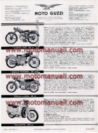 Moto Guzzi 1954 Depliant Originale Produzione Moto Genuine Factory Brochure Catalog Prospekt - Motorräder