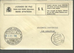 PASAJES PASAIA GUIPUZOA CC CON FRANQUICIA JUZGADO DE PAZ - Postage Free