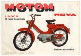 Motom 48 Nova Depliant Originale Genuine Factory Brochure Catalog Prospekt - Motorräder