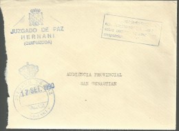 HERNANI GUIPUZCOA  CC CON FRANQUICIA JUZGADO PAZ - Postage Free