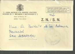 TOLOSA GUIPUZCOA  CC CON FRANQUICIA JUZGADO DE PRIMERA INSTANCIA 2 SOBRE CON DEFECTOS - Postage Free