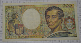 200 Frs Montesquieu, U141, TTB - 200 F 1981-1994 ''Montesquieu''
