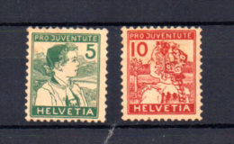 Juventute 1915   Yv. 149 / 150 * (charnière Quasi  Invisible), Cote 123,50 €, - Neufs