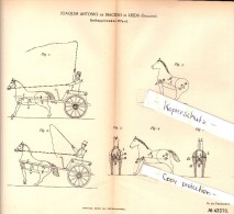 Original Patent - Joaquim Antonio De Macedo In Leeds , England , 1887 , Galloping Horse !!! - Caballos
