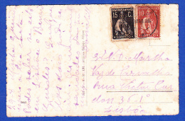 CARTE POSTALE -POUR LISBOA -- CACHET - 30.AGO.26 ** CERES 15 C. + 10 C. - Covers & Documents