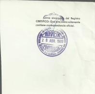 FRAGMENTO CON FRANQUICIA MINISTERIO DE JUSTICIA SERVICIO JURIDICO DEL ESTADO - Postage Free