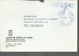 SORIA  CC CON FRANQUICIA JUNTA DE CASTILLA Y LEON ECONOMIA - Franchise Postale