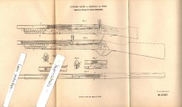 Original Patent - Johann Geyer In Hernals B. Wien , 1887 , Pepetiergewehr Für Kinder !!! - Oud Speelgoed