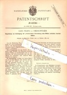 Original Patent - Carl Rilling In Obersontheim , 1887 , Doppelzange Zum Wölben Von Balken , Hausbau , Bau , Fachwerk !!! - Antiek Gereedschap