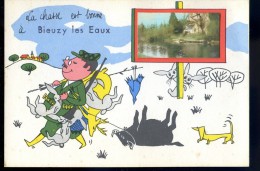 Cpa  Du 56 Bieuzy Les Eaux -- La Chasse Est Bonne à Bieuzy ----------  Baud Pontivy   PY29 - Baud