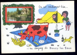 Cpa  Du 56 Bieuzy Les Eaux -- On Est Vachement Bien Au Camping De Bieuzy ----------  Baud Pontivy   PY29 - Baud