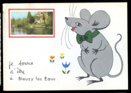 Cpa  Du 56 Bieuzy Les Eaux -- Je Souris D' être  à  Bieuzy ----------  Baud Pontivy   PY29 - Baud