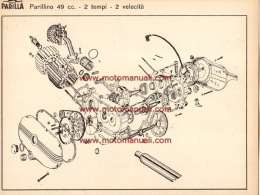 Parilla Parillino 49 2t 2v Depliant Esploso Motore Originale Genuine Factory Brochure Catalog Prospekt - Motorräder