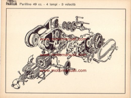 Parilla Parillino 49 4T 3 V Depliant Esploso Motore Originale Genuine Factory Brochure Catalog Prospekt - Motorräder