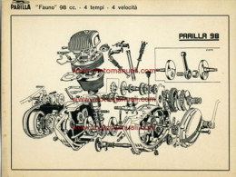 PARILLA 98 FAUNO 4T  Depliant Esploso Motore Originale Genuine Factory Brochure Catalog Prospekt - Motorräder