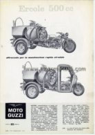 Moto Guzzi Motocarro Ercole 500 1965 Servizi Stradali Depliant Originale Genuine Factory Brochure Catalog Prospekt - Motorräder
