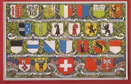 TDS2-01 Armoiries Blasons Des Cantons, Wappen Der Kantone. Mention Au Dos Des Différents Cantons. - St. Anton