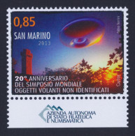 2013 SAN MARINO "20° ANNIVERSARIO SIMPOSIO MONDIALE UFO" SINGOLO MNH - Unused Stamps