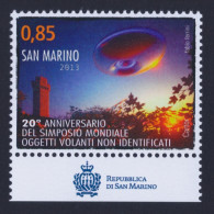 2013 SAN MARINO "20° ANNIVERSARIO SIMPOSIO MONDIALE UFO" SINGOLO MNH - Unused Stamps