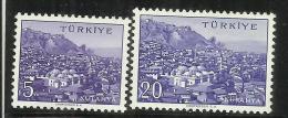 TURCHIA - TURKÍA - TURKEY 1959 - 1960 VIEW VEDUTA CITTA´  KUTAHYA   TOWN SERIE COMPLETA COMPLETE SET MNH - Nuovi
