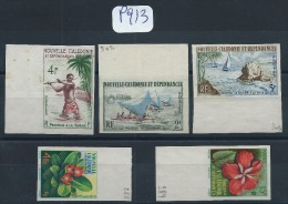 NOUVELLE CALEDONIE LOT DE 5 VALEURS NONS DENTELES  SANS GOMME - Geschnittene, Druckproben Und Abarten