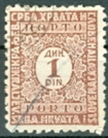 Jugoslawien Portomarke 1921 1 D. Gest. Ziffer - Postage Due