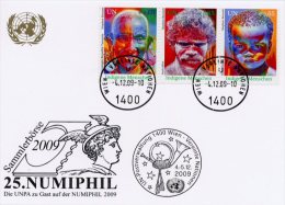 ONU Vienne 2009  - White Card Numiphil  4-5 12 2009 - Indigene Menschen - Cartoline Maximum