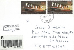 TIMBRES - STAMPS - LETTRE RECOMMANDÉE POUR PORTUGAL - BULGARIE - 1912-2012 - NAUFRAGE DE TITANIC - Storia Postale