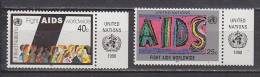 H0361 - UNO ONU NEW YORK N°566/67 ** AVEC TAB AIDS SIDA - Unused Stamps