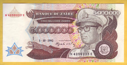 ZAÏRE - Billet De 5000000 Zaïres. 1-10-92. Pick: 46a. NEUF - Zaire