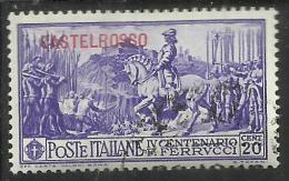 CASTELROSSO 1930 FERRUCCI CENT. 20 CENTESIMI USATO USED OBLITERE´ - Castelrosso