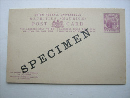 1900, Ca., Doppelkarte SPECIMEN - Mauritius (...-1967)