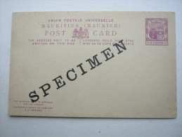 1900, Ca., Doppelkarte SPECIMEN - Maurice (...-1967)