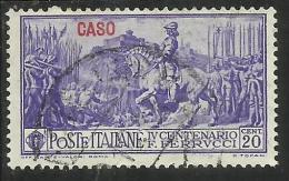 EGEO 1930 CASO FERRUCCI CENT. 20 CENTESIMI USATO USED OBLITERE´ - Aegean (Caso)