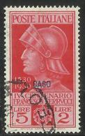 EGEO 1930 CASO FERRUCCI LIRE 5 + 2 L. USATO USED OBLITERE´ - Aegean (Caso)