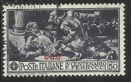 COLONIE ITALIANE EGEO 1930 COO (COS) FERRUCCI CENT. 50 CENTESIMI USATO USED OBLITERE´ - Egée (Coo)