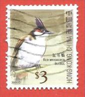 HONG KONG USATO - 2006 - UCCELLI - Red Whiskered Bul Bul - 3 HK$ - Michel HK 1397A - Gebraucht