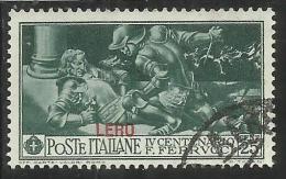 EGEO 1930 LERO FERRUCCI CENT. 25 CENTESIMI USATO USED OBLITERE´ - Egée (Lero)