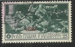 EGEO 1930 LERO FERRUCCI CENT. 25 CENTESIMI USATO USED OBLITERE´ - Ägäis (Lero)