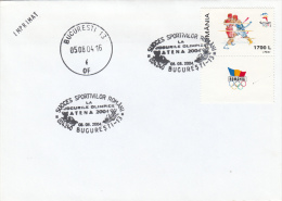 ATHENES´04 OLYMPIC GAMES, BOXING, STAMP AND SPECIAL POSTMARK ON COVER, 2004, ROMANIA - Sommer 2004: Athen