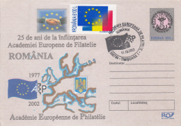 EUROPEAN COMMUNITY, PHILATELIC ACADEMY, COVER STATIONERY, ENTIER POSTAUX, 2003, ROMANIA - European Community