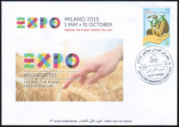 ARGELIA 2014 FDC World Expo Milan 2015 Milano Universal Expo - Italie Italia Italy Exposition Food Feeding - 2015 – Milan (Italy)